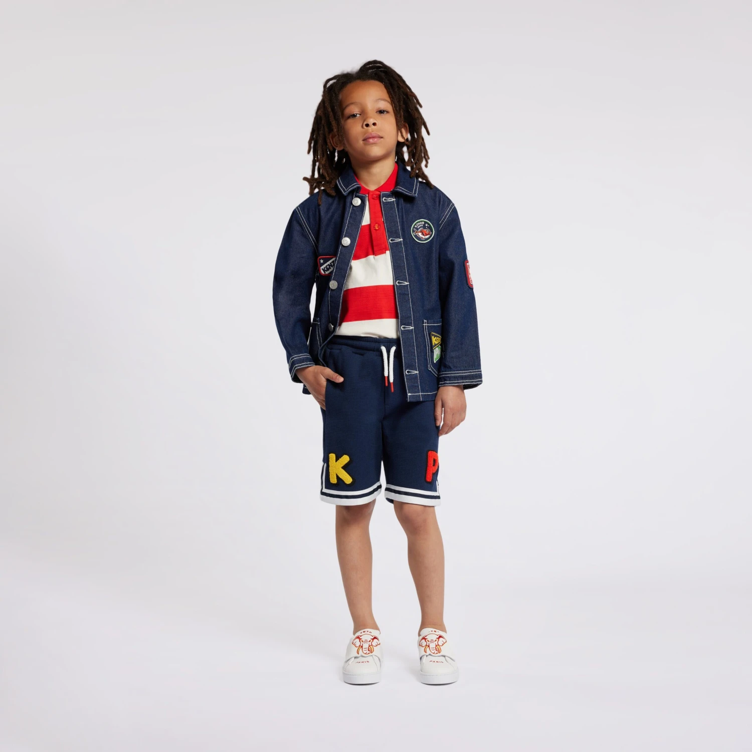 Kenzo Kids Boys Embroidered Denim Jacket In Blue 2 Kenzo Kids Boys Embroidered Denim Jacket In Blue - Image 2