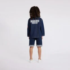 Kenzo Kids Boys Embroidered Denim Jacket In Blue 9 Kenzo Kids Boys Embroidered Denim Jacket In Blue -Childrens Clothing Store SS24 LOOKBOOK KENZO 51