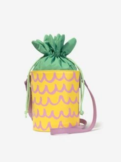 Girls Pineapple Bucket Bag In Yellow (18cm)