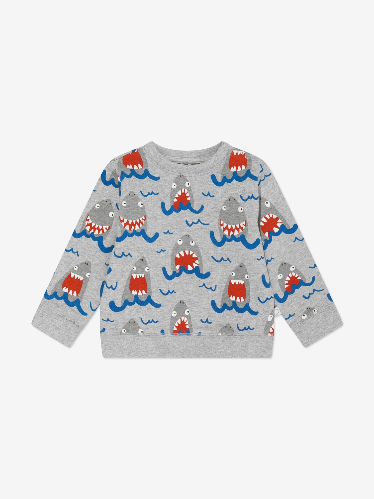 Baby Boys Shark Shorts Set In Grey 3 Baby Boys Shark Shorts Set In Grey - Image 3