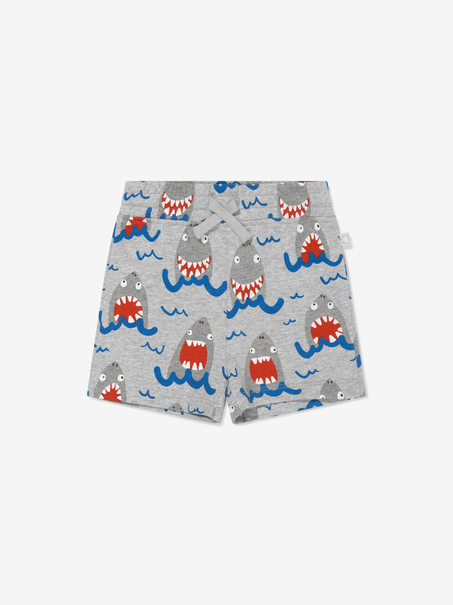 Baby Boys Shark Shorts Set In Grey 4 Baby Boys Shark Shorts Set In Grey - Image 4