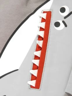 Boys Shark Shorts In Grey 14 Boys Shark Shorts In Grey -Childrens Clothing Store STES4126 GREY 3