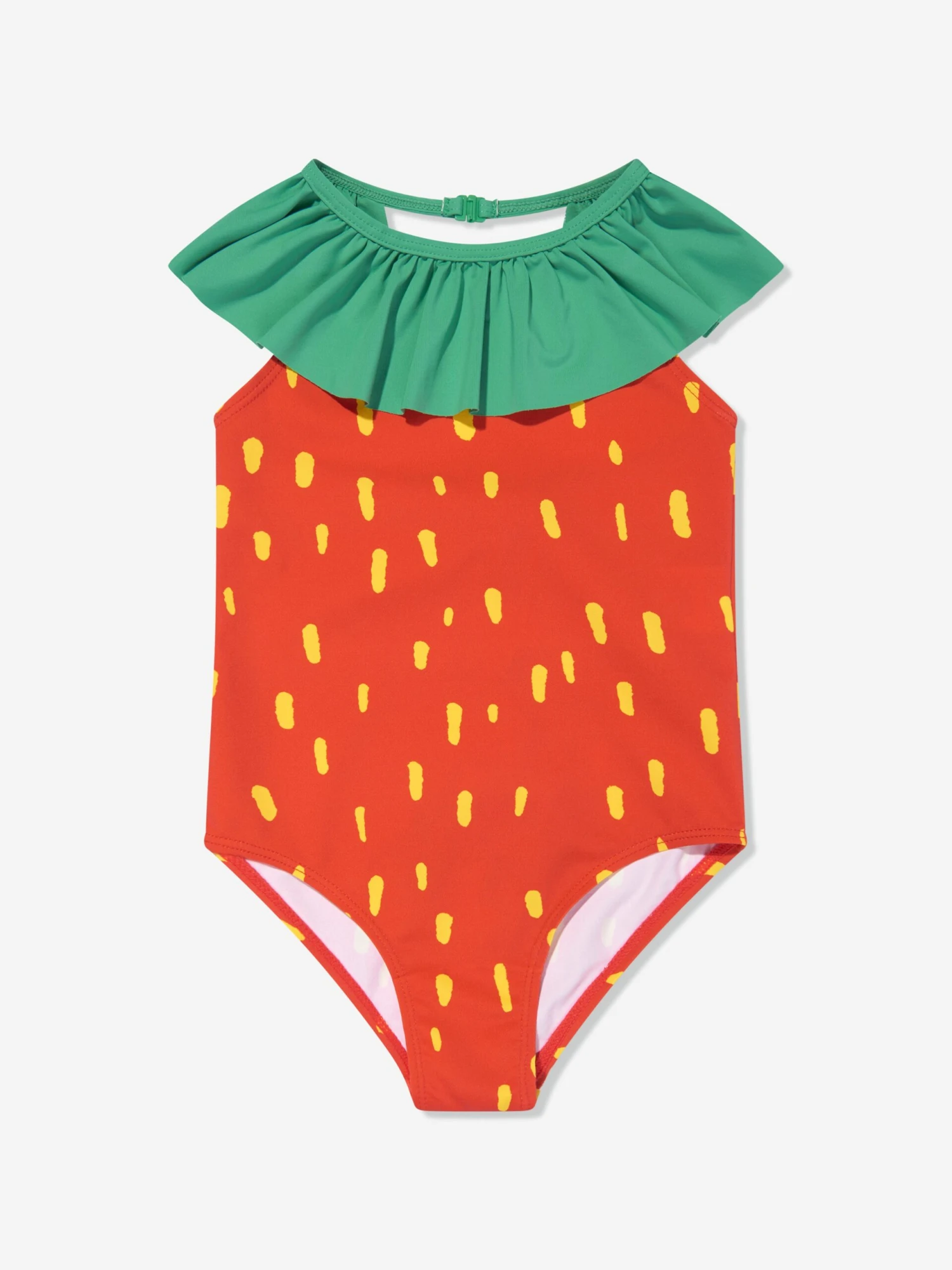 Girls Strawberry Swimsuit In Red 5 Girls Strawberry Swimsuit In Red - Image 5