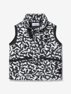 Boys Down Padded Monogram Gilet