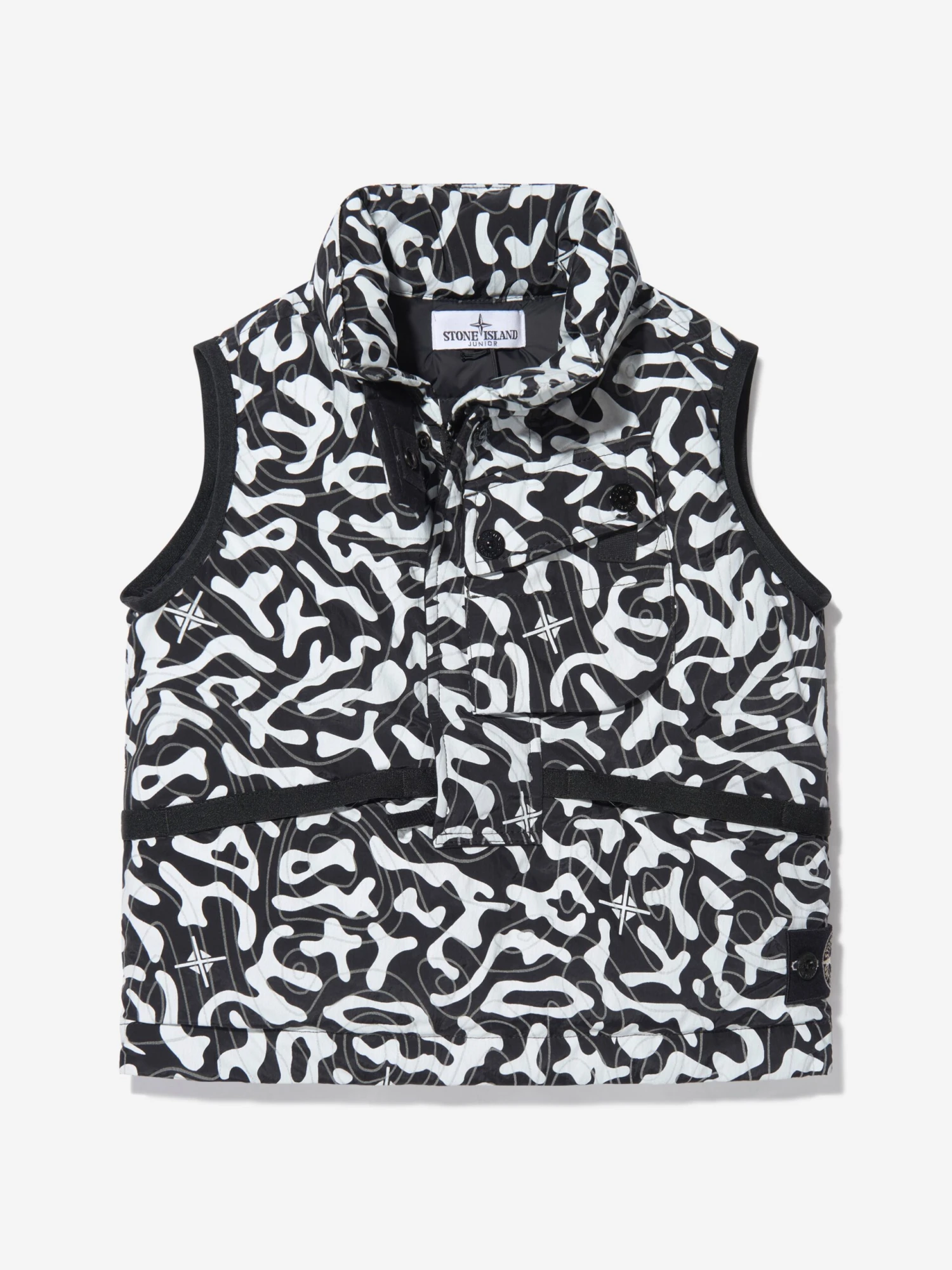 Boys Down Padded Monogram Gilet 1 Boys Down Padded Monogram Gilet