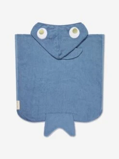 SunnyLife Kids Shark Tribe Hooded Beach Towel In Blue 17 SunnyLife Kids Shark Tribe Hooded Beach Towel In Blue -Childrens Clothing Store SUNS3046 DEEP BLUE 2