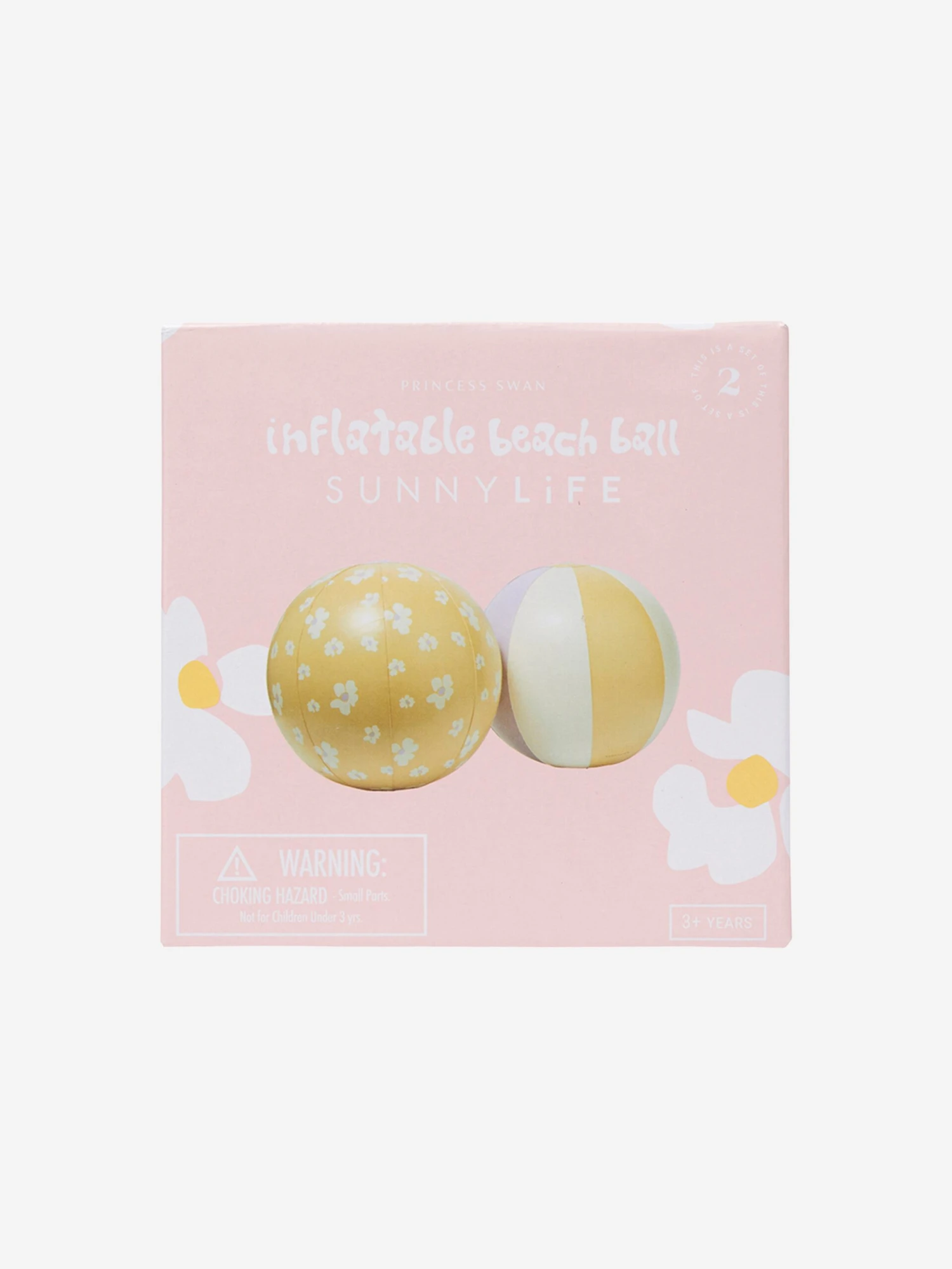 SunnyLife GirlsPrincess Swan Set Of 2 Inflatable Beach Balls Set In Multicolour (35cm) 5 SunnyLife GirlsPrincess Swan Set Of 2 Inflatable Beach Balls Set In Multicolour (35cm) - Image 5