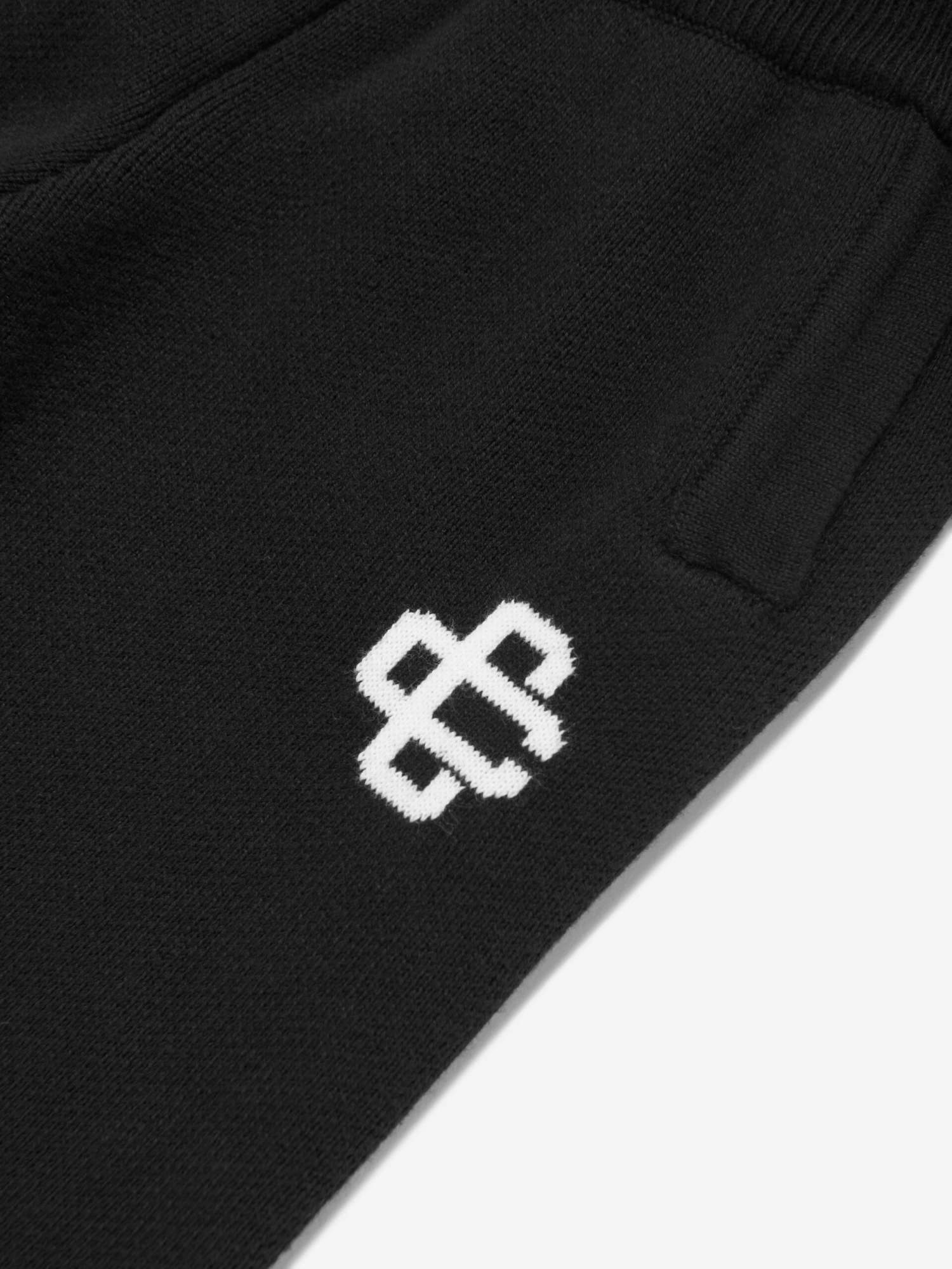 Kids Knitted Emblem Joggers In Black 4 Kids Knitted Emblem Joggers In Black - Image 4