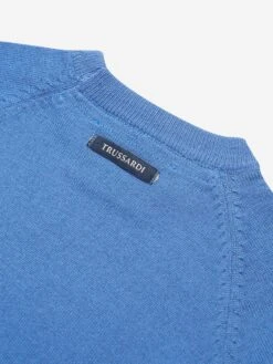 Trussardi Boys Hershel Sweatshirt In Blue -Childrens Clothing Store TRUA3013 BLUE SKY 4