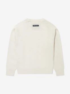 Trussardi Boys Hershel Sweatshirt In Ivory -Childrens Clothing Store TRUA3014 MILK 2