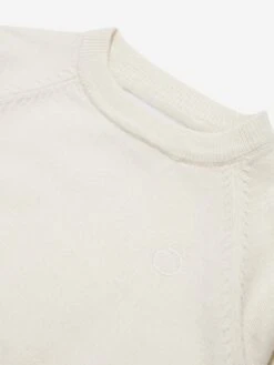 Trussardi Boys Hershel Sweatshirt In Ivory -Childrens Clothing Store TRUA3014 MILK 3