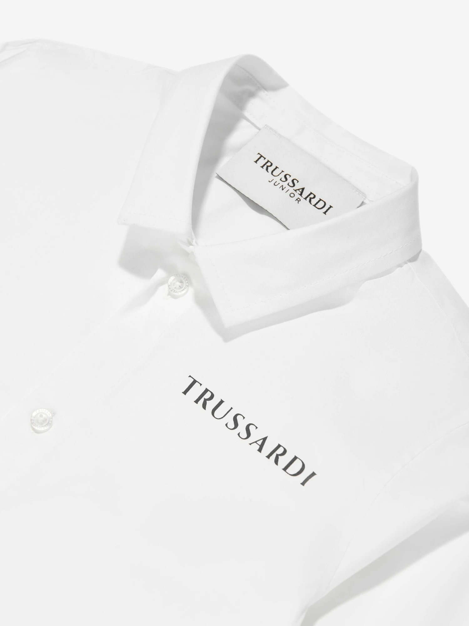 Trussardi Boys Delher Logo Shirt In White 3 Trussardi Boys Delher Logo Shirt In White - Image 3