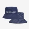 Trussardi Boys Quinsi Reversible Bucket Hat In Blue