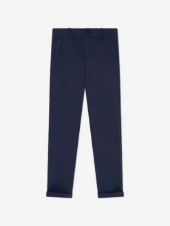 Trussardi Boys Sly Chino Trousers In Navy