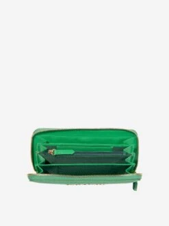 Valentino Girls Divina Zip Around Wallet In Green (18.9cm) -Childrens Clothing Store VALS4045 VERDE 5