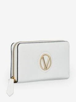 Valentino Girls Katong Zip Around Wallet In White (10cm) -Childrens Clothing Store VALS4085 BIANCO 3