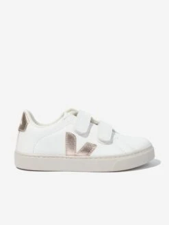 Veja Kids ChromeFree Leather Esplar Trainers In White