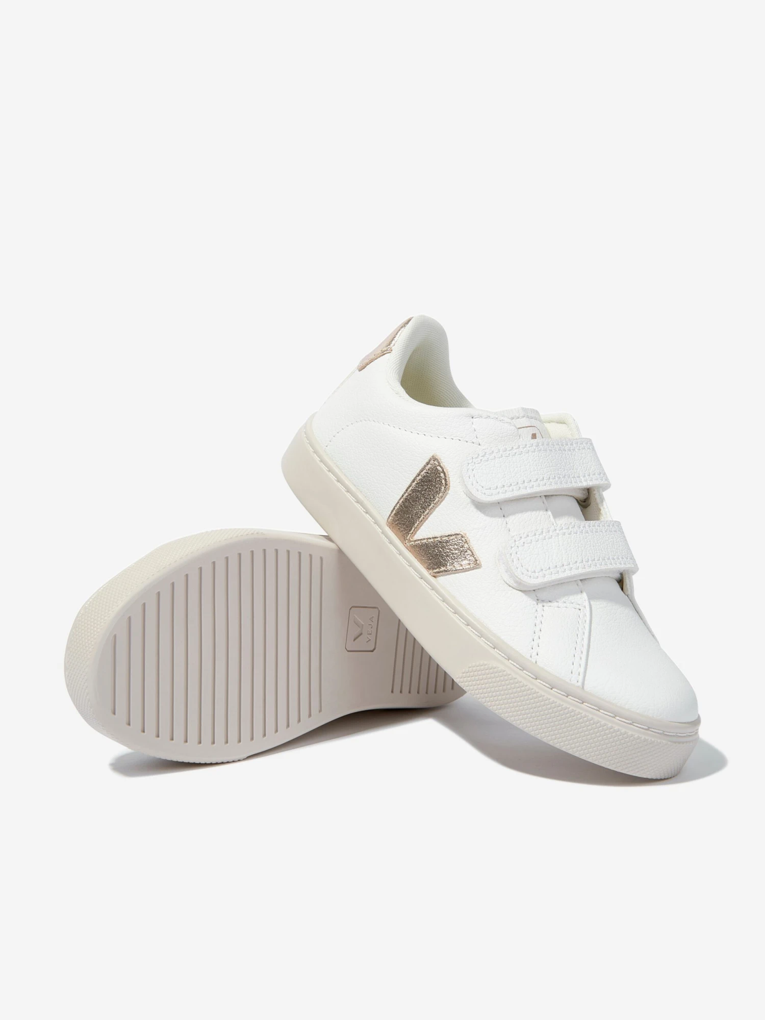 Veja Kids ChromeFree Leather Esplar Trainers In White 2 Veja Kids ChromeFree Leather Esplar Trainers In White - Image 2