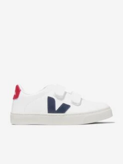 Veja Kids Small Esplar Velcro Trainers In White