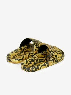 Versace Unisex Barocco Print Sliders -Childrens Clothing Store VERS1130 5B000 2