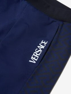 Versace Boys Cotton La Greca Signature Trim Sweatpants 6 Versace Boys Cotton La Greca Signature Trim Sweatpants -Childrens Clothing Store VERS2183 6U640 3