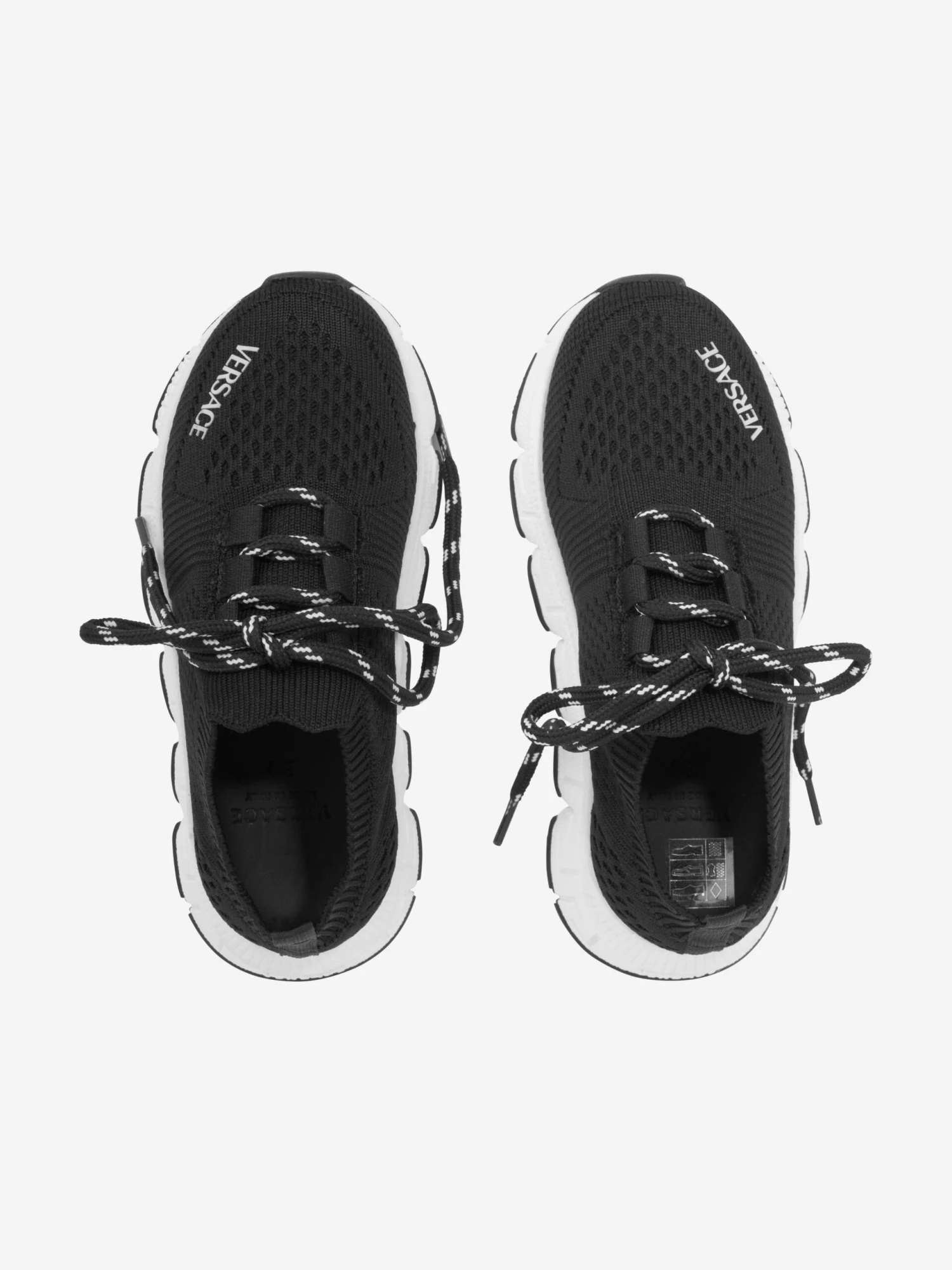 Versace Kids Logo Slip On Trainers In Black 4 Versace Kids Logo Slip On Trainers In Black - Image 4