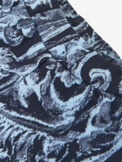 Versace Baby Boys Barocco Shorts In Navy 6 Versace Baby Boys Barocco Shorts In Navy -Childrens Clothing Store VERS4032 NAVY PALE BLUE 3