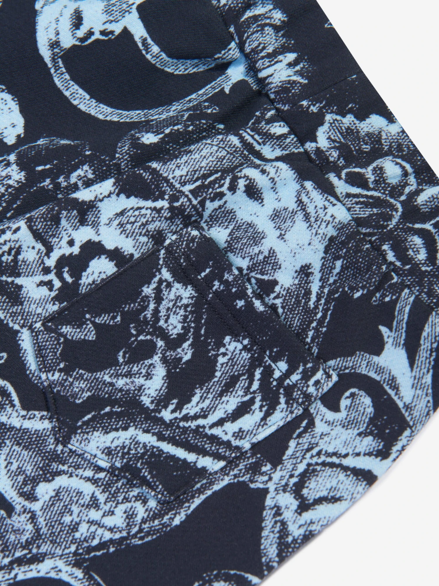 Versace Baby Boys Barocco Shorts In Navy 4 Versace Baby Boys Barocco Shorts In Navy - Image 4