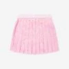 Versace Girls Barocco Pleated Skirt In Pink