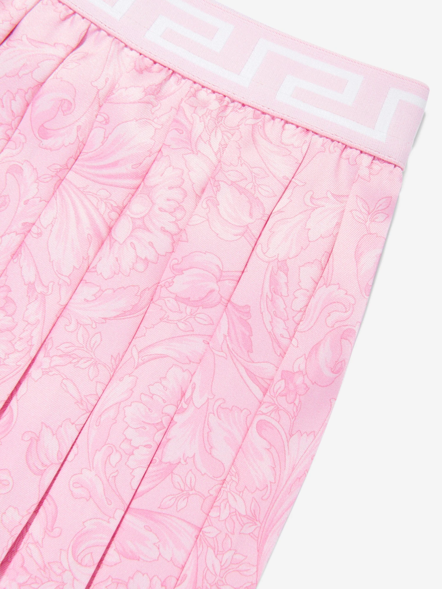 Versace Girls Barocco Pleated Skirt In Pink 3 Versace Girls Barocco Pleated Skirt In Pink - Image 3