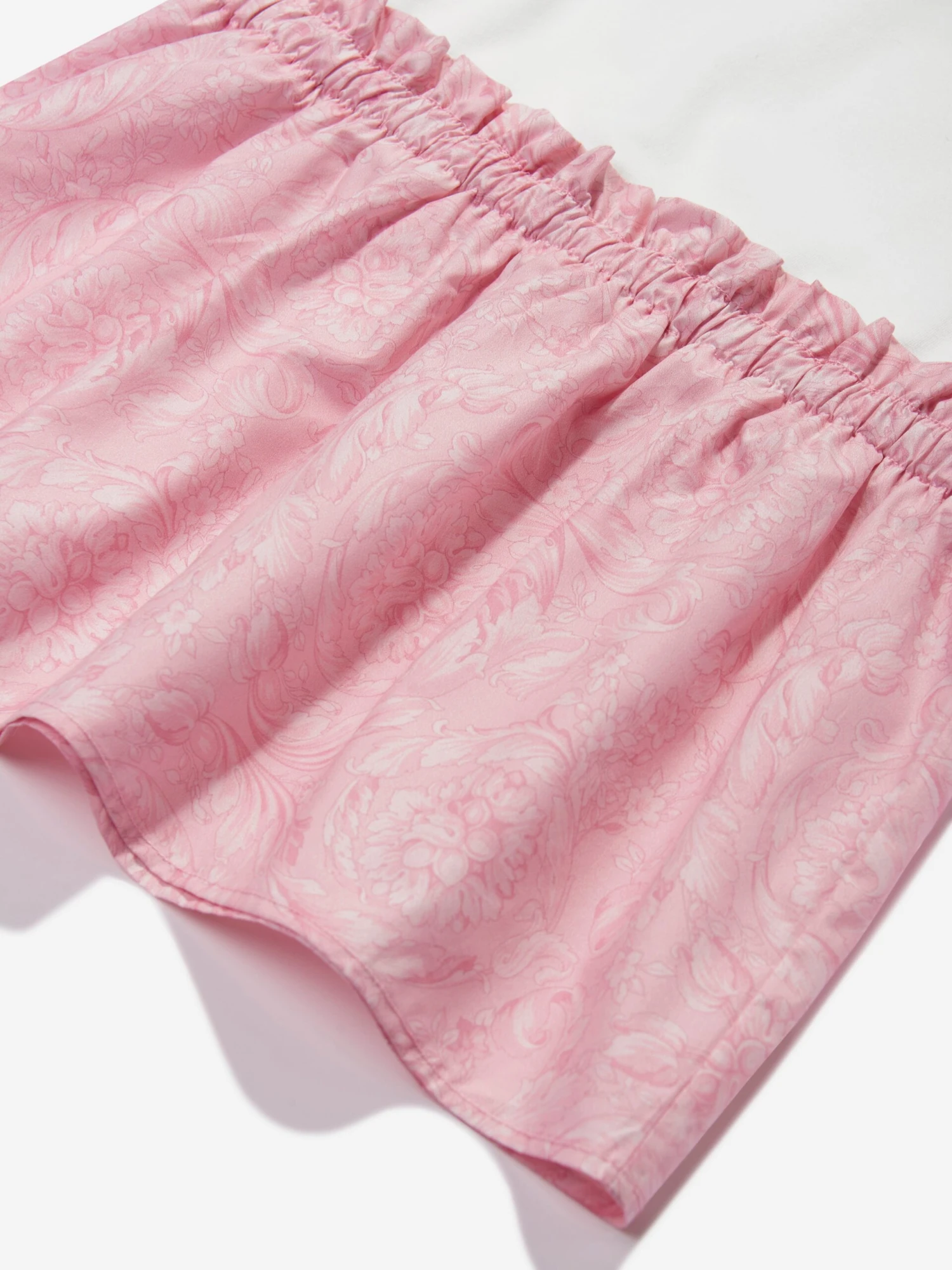 Versace Girls Barocco Diamante Logo Dress In Pink 4 Versace Girls Barocco Diamante Logo Dress In Pink - Image 4