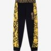 Versace Boys Barocco Logo Joggers In Black