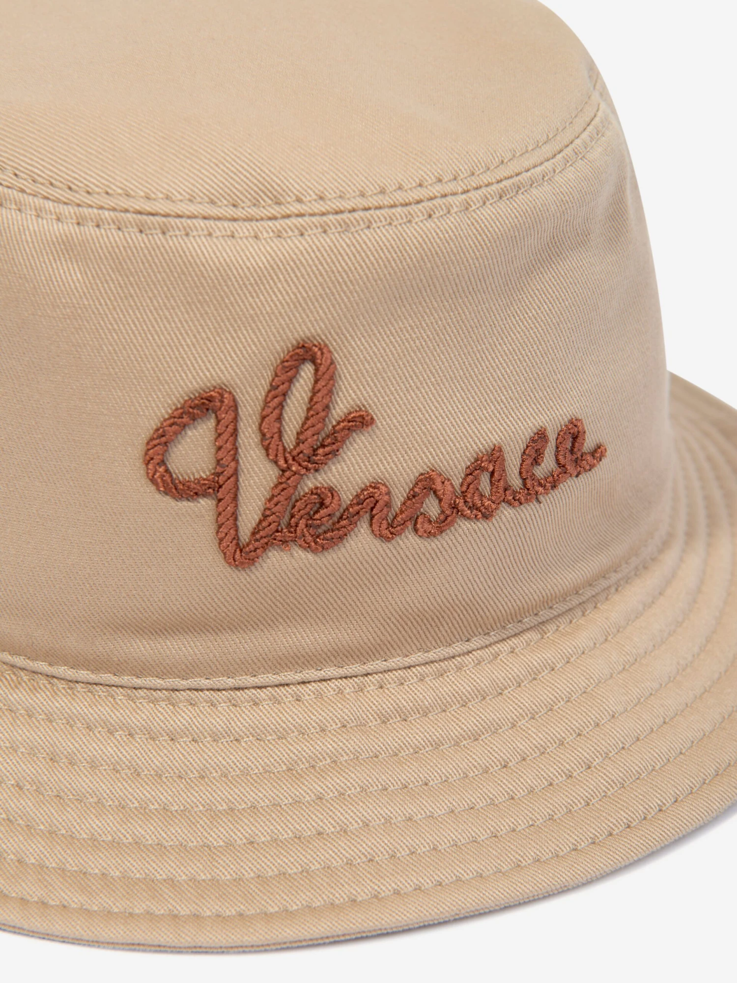 Versace Kids Logo Bucket Hat In Beige 3 Versace Kids Logo Bucket Hat In Beige - Image 3