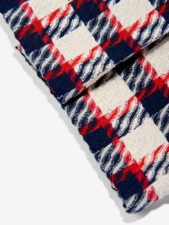 Versace Girls Tartan Tweed Skirt In White 7 Versace Girls Tartan Tweed Skirt In White -Childrens Clothing Store VERS4131 WHITE BUE RED 4