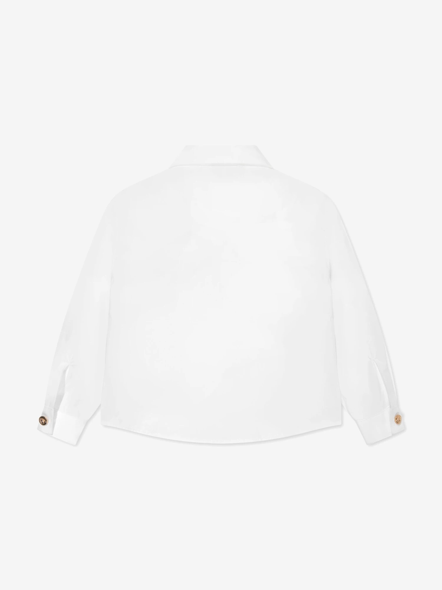 Versace Baby Boys Embroidered Logo Shirt In White 2 Versace Baby Boys Embroidered Logo Shirt In White - Image 2