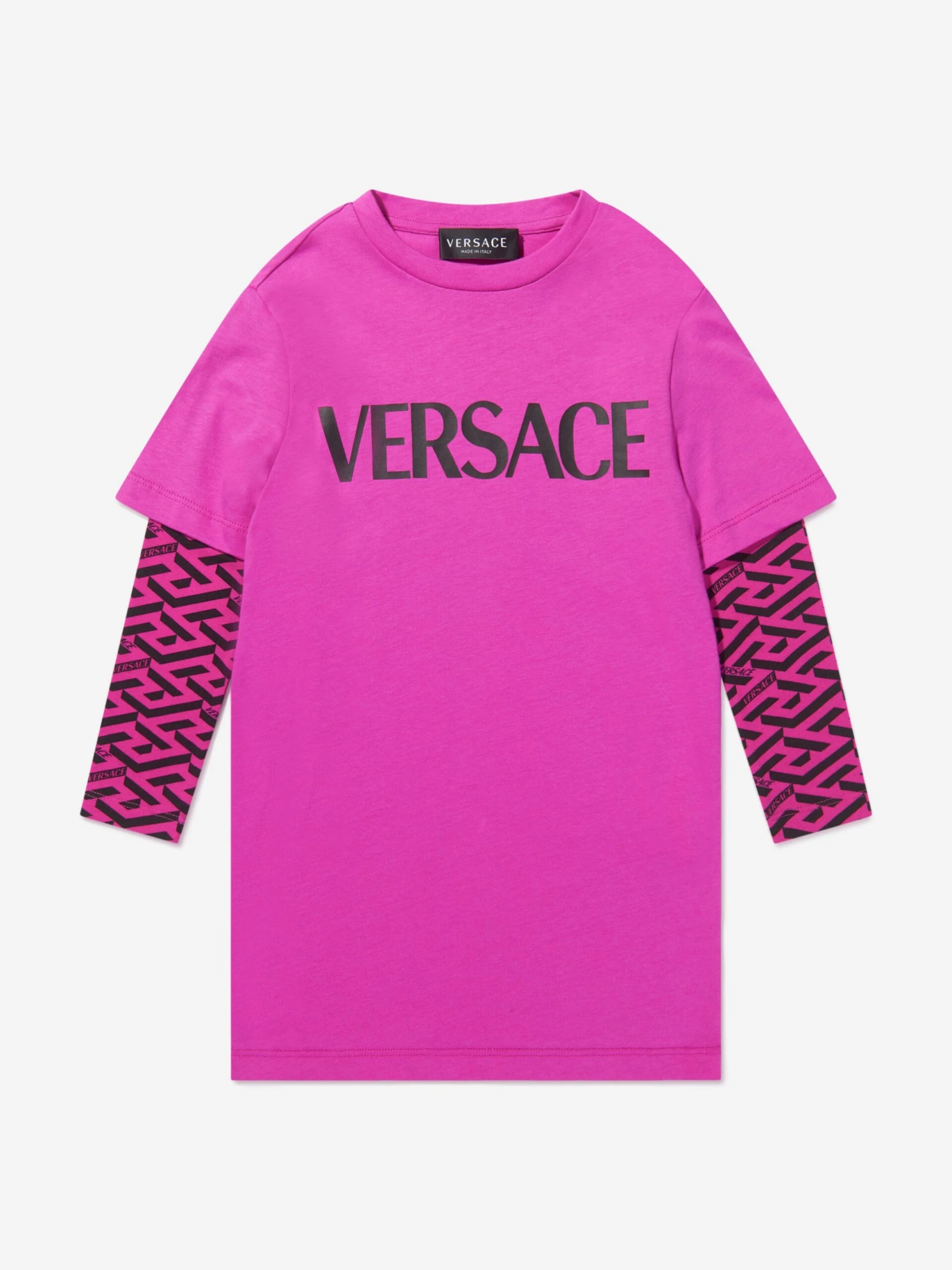 Versace Girls Long Sleeve T-Shirt Dress 1 Versace Girls Long Sleeve T-Shirt Dress