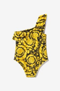 Versace Girls Baroque Print Swimsuit 16 Versace Girls Baroque Print Swimsuit -Childrens Clothing Store YOUNGVERSACE U23250 2