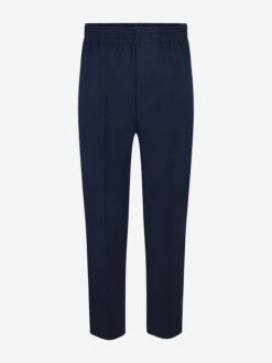 Boys School Full Elastic Pull Up Trousers In Navy