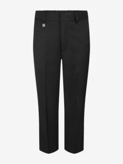 Boys School Waist Adjuster Trousers In Black