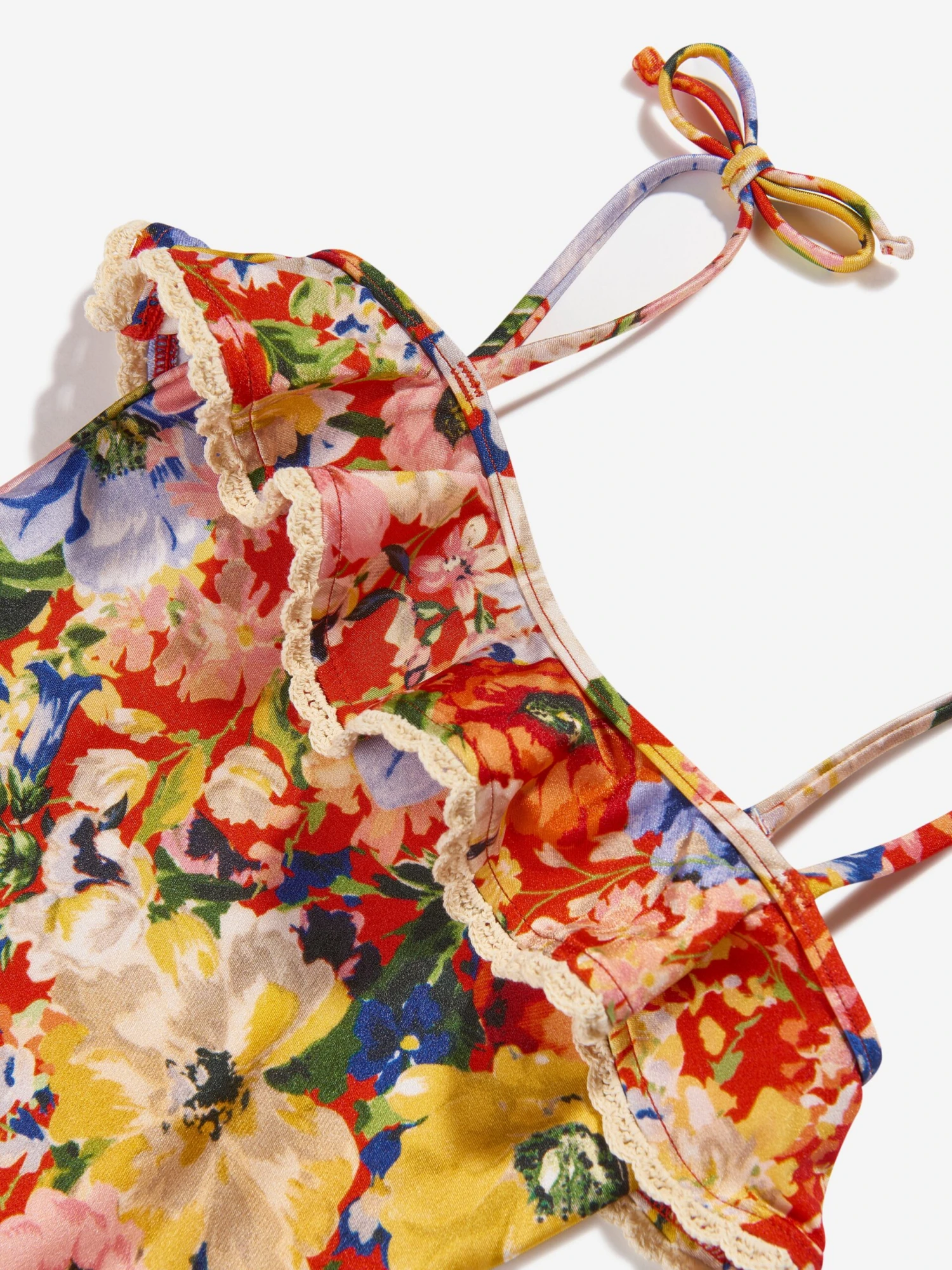 Zimmermann Girls Alight Trim Frill Swimsuit In Multicolour 3 Zimmermann Girls Alight Trim Frill Swimsuit In Multicolour - Image 3