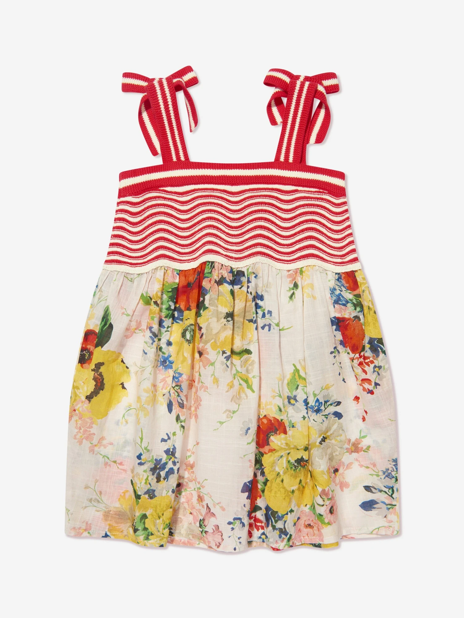 Zimmermann Girls Alight Knit Top Woven Dress In Multicolour 2 Zimmermann Girls Alight Knit Top Woven Dress In Multicolour - Image 2