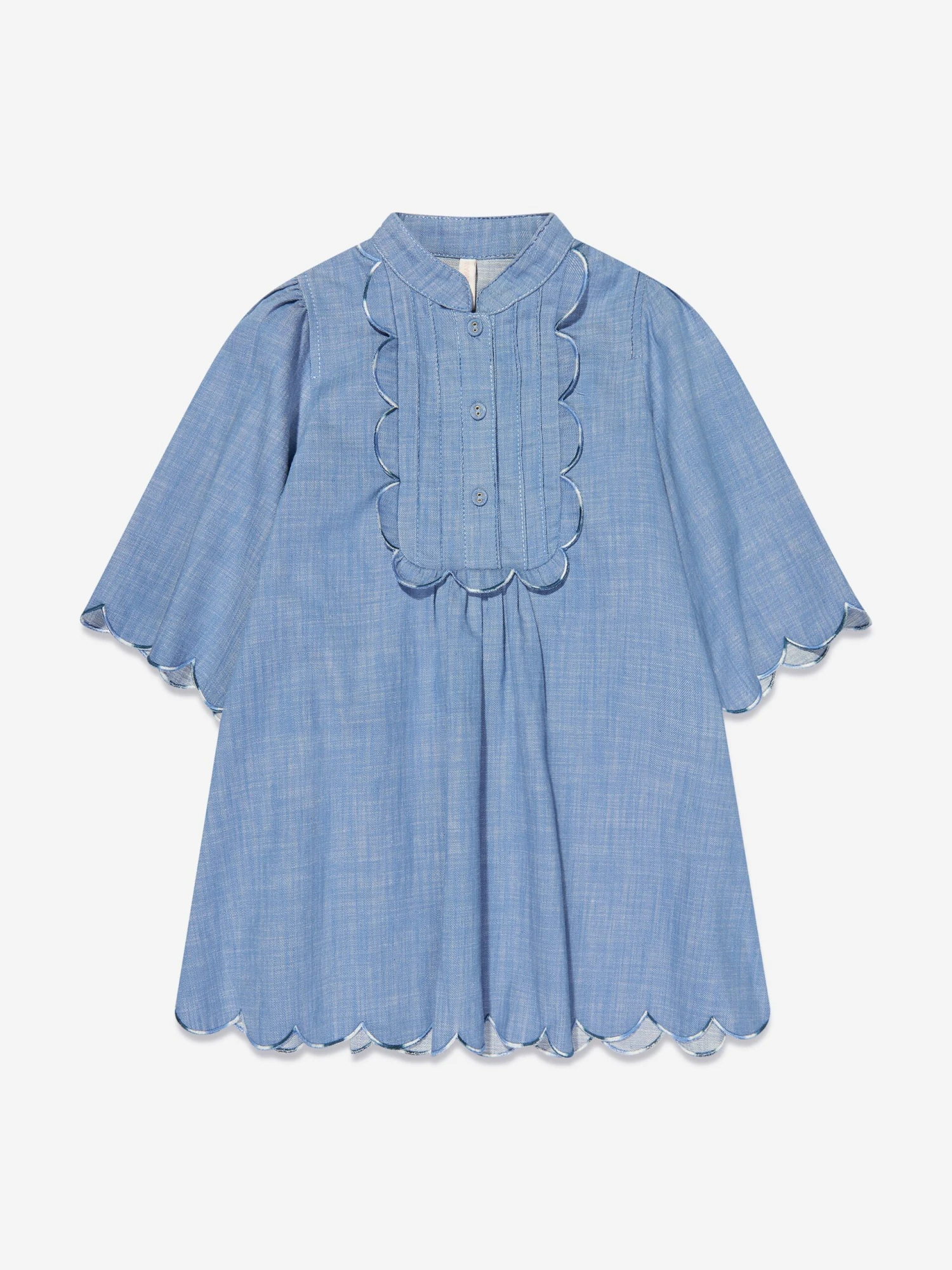 Zimmermann Girls Junie Chambray Dress In Blue 1 Zimmermann Girls Junie Chambray Dress In Blue