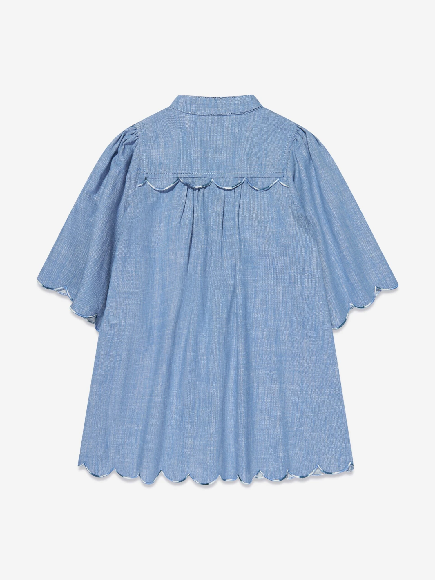 Zimmermann Girls Junie Chambray Dress In Blue 2 Zimmermann Girls Junie Chambray Dress In Blue - Image 2