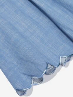 Zimmermann Girls Junie Chambray Dress In Blue 7 Zimmermann Girls Junie Chambray Dress In Blue -Childrens Clothing Store ZIMS4013 DENIM BLUE 4