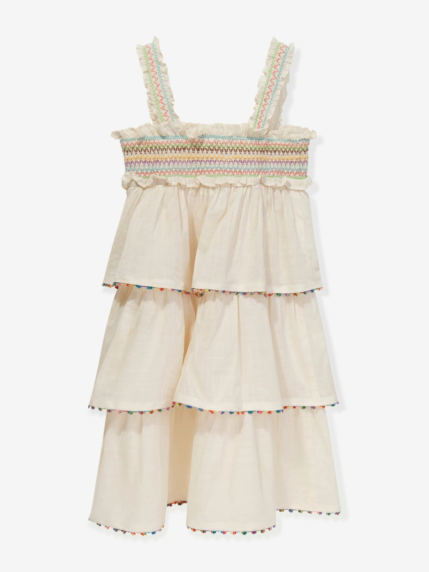 Zimmermann Girls Junie Shirred Dress In Ivory 2 Zimmermann Girls Junie Shirred Dress In Ivory - Image 2
