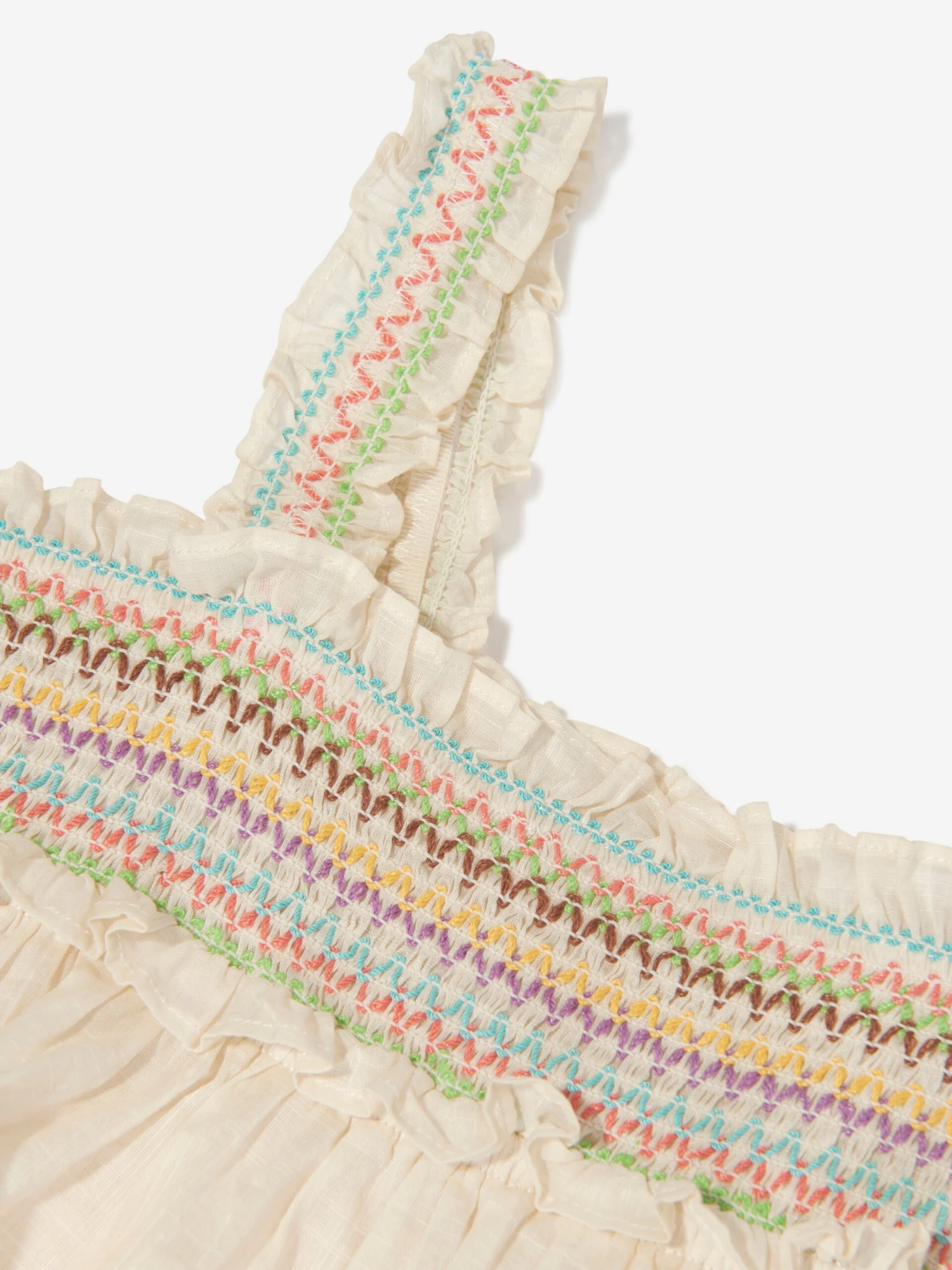 Zimmermann Girls Junie Shirred Dress In Ivory 3 Zimmermann Girls Junie Shirred Dress In Ivory - Image 3